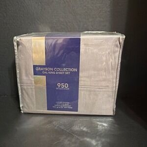 Grayson Collection Cal King Sheet Set 950 Thread Count Sateen Silver Grey 4pc